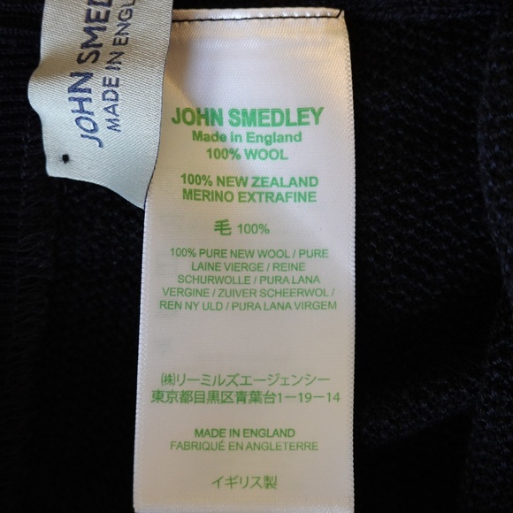 John Smedley Men's 100% Merino Wool Knit Sweatpants - Navy Blue - Size Medium - Picture 9 of 10